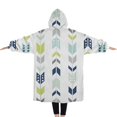 thumbnail image 2 of Oversized Wearable Blanket Hoodie,Colorful Arrow Pattern Sherpa Blanket Hoodie with Super Pockets,Super Warm Fuzzy Pullover for Women & Men, 2 of 6