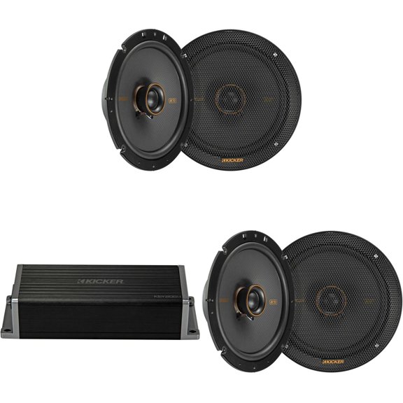 Kicker 47KEY2004 4-Channel DSP Smart Amp w/ (2) 51KSC6704 6.75" Audio Upgrade Bundle