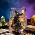 thumbnail image 4 of Witch Stemless Wine Glass Set, 6 Piece Gothic Crystal Ball Glass Cups for Halloween, Witch Themed Stemless Tumbler for Witchy Decor and Party Drinking, Vintage Style, 4 of 7