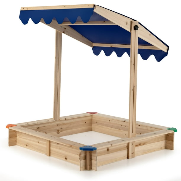 KidKraft Bac à sable en bois avec auvent, bac à sable pour enfant, bleu et  rouge et Commentaires - Wayfair Canada