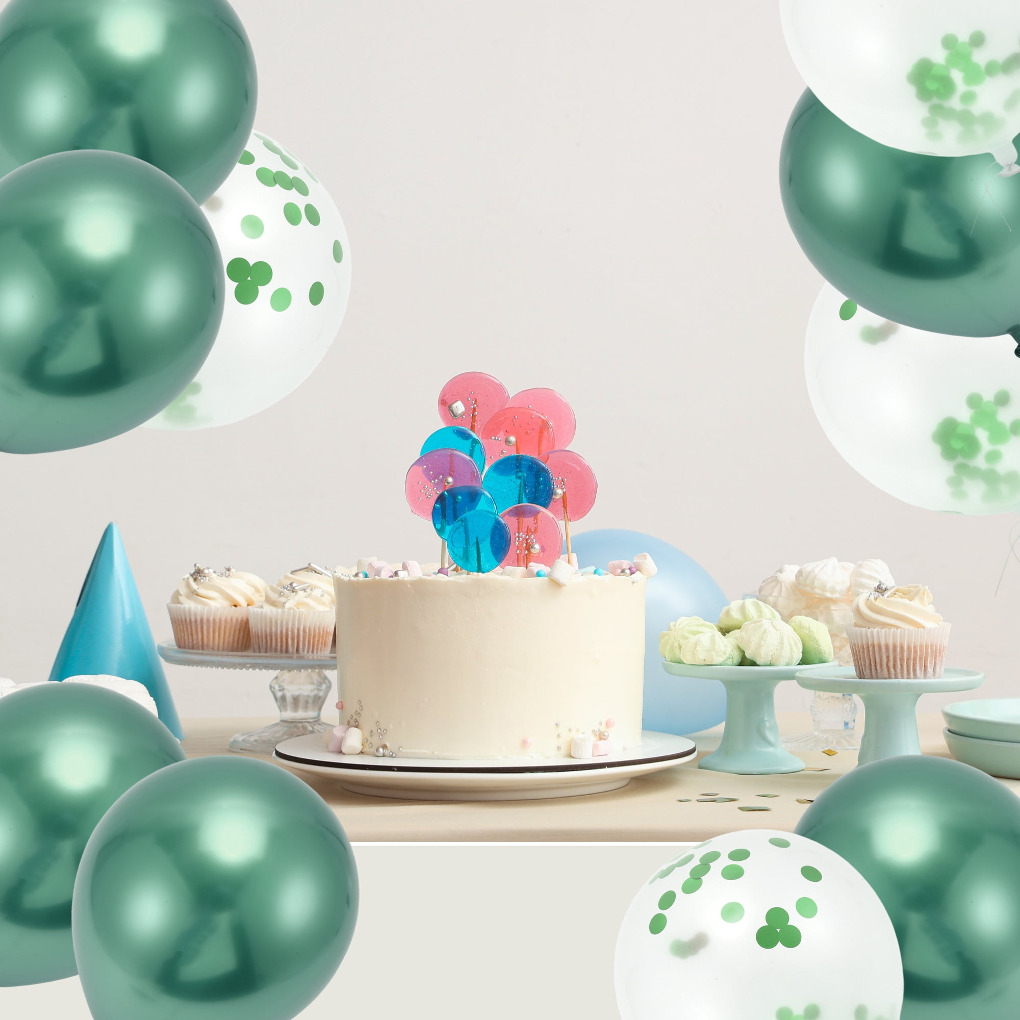 Unique Bargains 16Pcs Latex Party Wedding Graduation Anniversary Decoration Green
