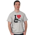 thumbnail image 3 of Love Wife Wi-Fi Funny Husband Married Men's Graphic T Shirt Tees Brisco Brands X, 3 of 5