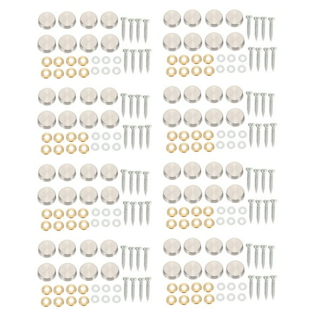 

16 mm Stainless Steel Mirror Screw Cap (64 Pieces)