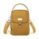 thumbnail image 1 of Bolsa para teléfono celular de mujer de varios compartimentos en amarillo mostaza, de tela Oxford impermeable, bolso casual de mensajero cruzado, 1 of 2