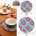thumbnail image 2 of SKYSONIC Sweet Donuts Pot Holders Trivets, 2 Pcs Heat Resistant Trivets,Happy Valentines Day Cotton Thread Weave Mats for Hot Pads Pans Pot Bowl Teapot for Kitchen Decor, 2 of 7