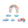 thumbnail image 4 of Calcomanías de ventana BLESIY anticolisión patrón arco iris reutilizables a prueba de sol Estilo A, 4 of 8