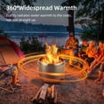 thumbnail image 3 of 20.5" Smokeless Fire Pit, Portable Stainless Steel Wood Burner with Air Switch & Ash Pan, 80% Less Smoke, Even Heat for Camping/Backyard, 3 of 7