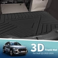 thumbnail image 2 of Unique Bargains Flat Face Cargo Liner Rear Trunk Mat Trunk Cargo Luggage Boot Tray Mat Stripes and Triangles Pattern for Audi Q3 2019-2024 Anti-Slip, 2 of 7