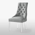 thumbnail image 4 of Inspired Home Gideon Linen Acrylic Leg Dining Chair Set of 2, Light Grey, 4 of 9