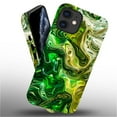 thumbnail image 3 of FKBRCL4U Compatible with iPhone 11 Matte Case, Abstract Green Liquid Swirling Alcohol Pattern for Girl Full Body Design Soft Silicone Drop Shock Scratch Protection for iPhone 11, 3 of 7