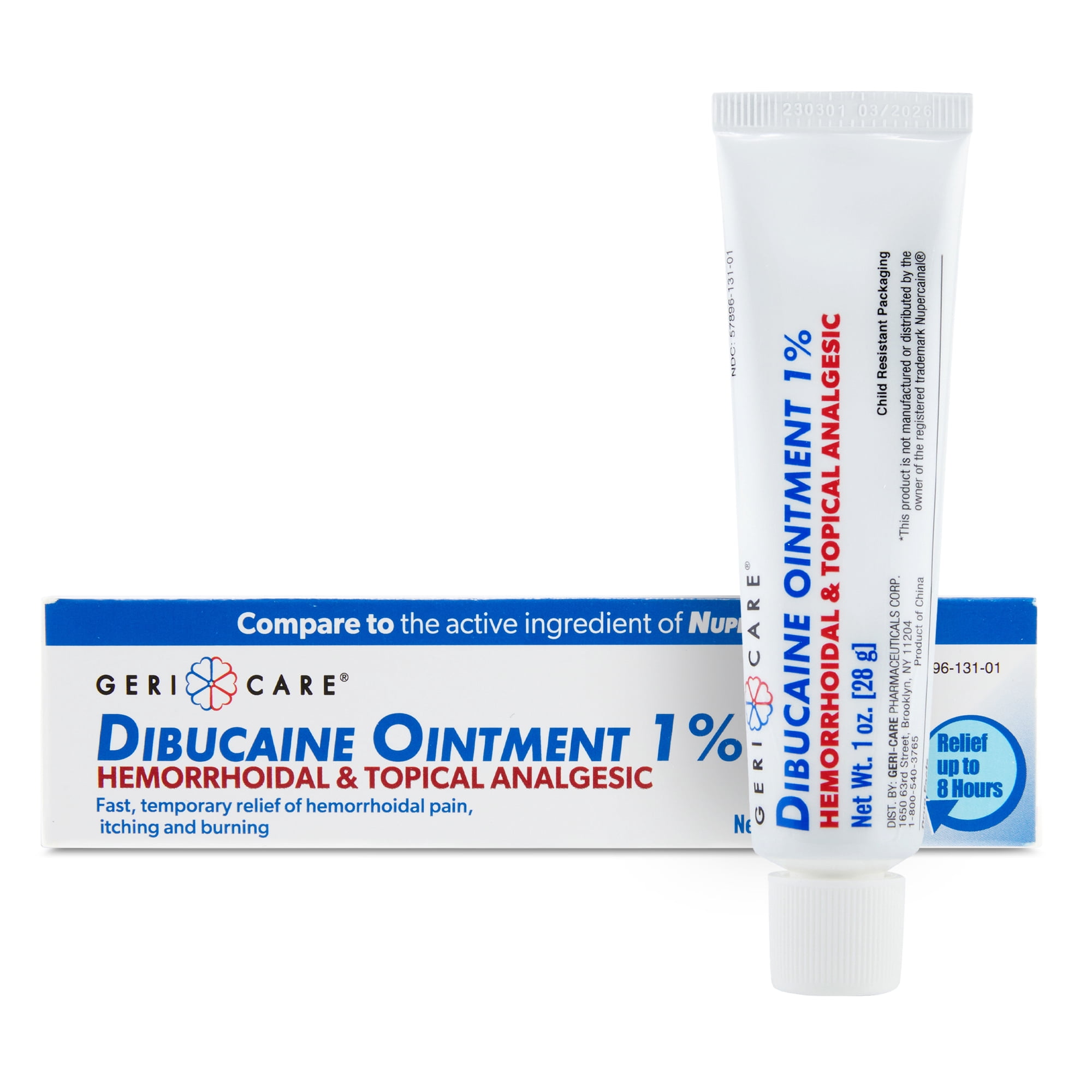 GeriCare Dibucaine Ointment 1% Hemorroidal & Topical Analgesic (1oz)