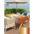 thumbnail image 5 of Outdoor Tablecloth with Umbrella Hole for Patio/Picnic/Party/Camping, Burnt Orange Yellow Ombre Waterproof Table Cloth Rectangle Table Cover Washable, Contemporary Art Abstract Aesthetics (60"x 102"), 5 of 8
