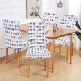 thumbnail image 2 of Yayeee 2 Pack Dining Chair Covers Stretch Parson Chairs Slipcovers Seat Protector, Purple Retro Shapes, 2 of 6