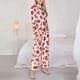 thumbnail image 3 of Balery Realistic Maple Leaf Conjunto de Pijama con Estampado para Mujer, Conjunto de Dos Piezas con Manga Larga, Ropa de Dormir Suave con Bolsillos, Pijamas Cómodos-Small, 3 of 7