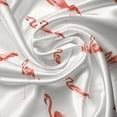thumbnail image 7 of Ambesonne Bird Valance & Curtain, Flamingos Standing on 1 Foot, 55"x24", Off White Burnt Sienna, 7 of 7
