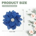 thumbnail image 2 of Uxcell 3.54 x 3.54 inch Flower Brooch Pin Hair Flower Clips Floral Brooch Fabric Handmade Hairpin Sapphire Blue, 2 of 7