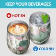 thumbnail image 4 of 12oz Stainless Steel Insulated Wine Tumbler with Lid and Straw – Double Wall Vacuum Mug for Hot & Cold Drinks, 304 Steel Interior, Sweat-Free Design, 4 of 5