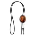 thumbnail image 2 of Vintage Piedra de Tigre Natural Mujeres Hombres Western Cowboy Bolo Tie Rodeo Dance Tie Cuero Colgante Colr Joyería BLESIY Western Bolo Tie, 2 of 8