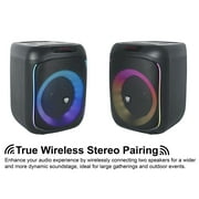 Rockville ROCKBOX PRO V2 6.5 150w Portable LED Party Bluetooth Speaker Mic In