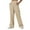 Beige, variant on KAUOD Teen Girls Cargo Sweatpants Baggy Wide Leg Joggers Pants Kids High Waist Straight Fleece Warm Trousers with Pockets