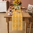 thumbnail image 2 of Yellow Boho Table Runner 90 Inches, Abstract Geometric Bohemia Ethnic Striped Bed Runner Dresser Scarves Tabletop for Indoor Outdoor Parties/Ceremony/Banquet, 13" x 90", 2 of 9