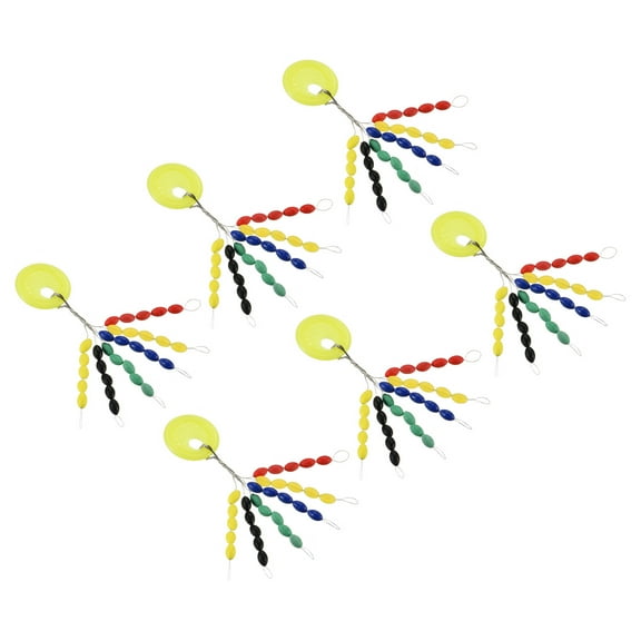 Uxcell 3.2mm 30 in 1 Oval Fishing Rubber Bobber Beads Stoppers Multicolor 450 Pieces