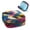Multi-colored 01, variant on Bird Feathers on Grey Background Sanitary Napkin Storage Bag, Zipper Menstrual Cup Pouch Feminine Menstruation First Period Pads Holder for Girls Women Ladies