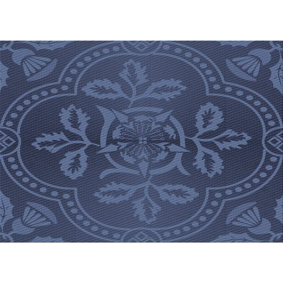 Ahgly Company Machine Washable Indoor Rectangle Transitional Blue Area Rugs, 8' x 10'