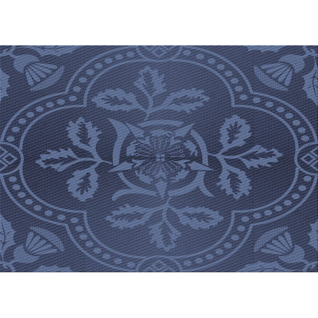 Ahgly Tapis Rectangulaire Lavable en Machine Intérieur Transitionnel Bleu, 6 Pieds x 9 Pieds