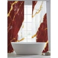 thumbnail image 5 of Red Marble Sheer Curtains 84 Inch Length 2 Panels Set, Luxury Gold White Abstract Cracks Artwork Voile Window Treatment Rod Pocket Curtains Sheers Drapes for Bedroom/Living Room/Kitchen 52"x84"x2, 5 of 7