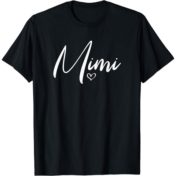 Mimi For Grandma Women Christmas Mother's Gift Grandparents T-Shirt Black Small