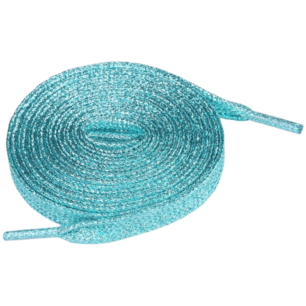 Glitter Shiny Metallic Sparkling Shimmery Flat Sneakers Shoelace Shoe Cordones Cuerdas lago azul 80cm/31.50