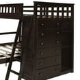 thumbnail image 5 of Harper & Bright Designs Twin Over Full Wooden Bunk Bed with 6 Storage Drawers and 3 Flexible Shelves, Twin Loft Bed with Movable Lower Bed for Bedroom, Black, 5 of 10