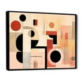 thumbnail image 2 of Designart "Nordic Coral Cubism" Scandinavian Floater Framed Canvas Wall Art, 2 of 5