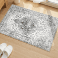 thumbnail image 2 of Area Soft Rugs 2X3 Washable Non Slip Boho Small Floor Entryway Rugs for Living Room Bedroom, Vintage Style Farmhouse Mat for Kitchen White & Gray, 2 of 8