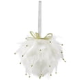 thumbnail image 3 of Northlight Beaded Feathers Christmas Ball Ornament - 5" - White, 3 of 6