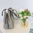 thumbnail image 3 of COACH Color-Block Leather Lori Shoulder Bag One Size Dove Grey, 3 of 7