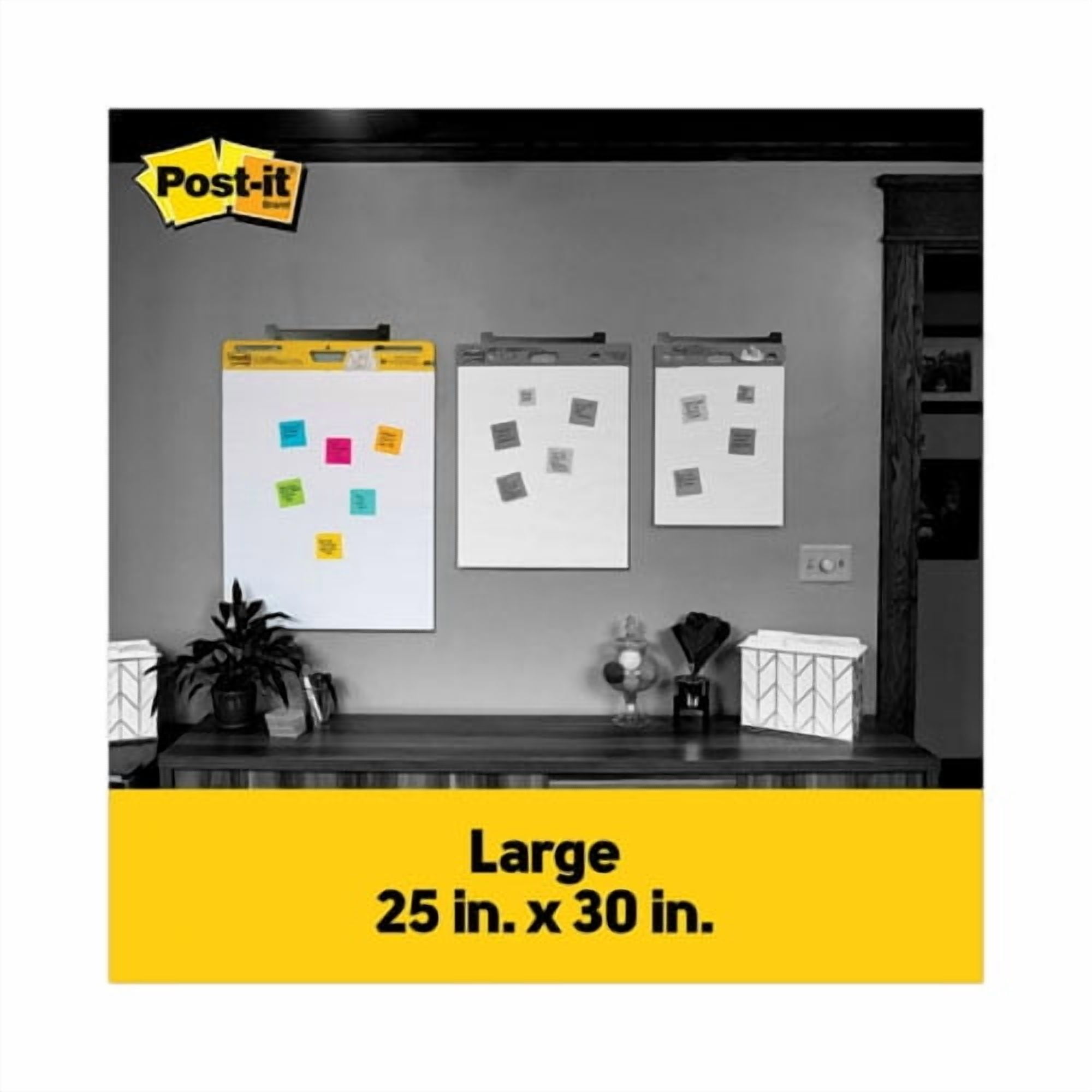 Vertical-Orientation Self-Stick Easel Pad Value Pack, Unruled, 25 x 30, White, 30 Sheets, 6/Carton | Bundle of 2