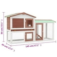 thumbnail image 4 of vidaXL Outdoor Large Rabbit Hutch Brown and White 145 x 45 x 84 Wood, 4 of 4