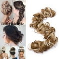 thumbnail image 3 of Benehair Messy Hair Bun Extensions Curly Wavy Messy Synthetic Chignon Hairpiece Scrunchie Scrunchy Updo for women, 3 of 7