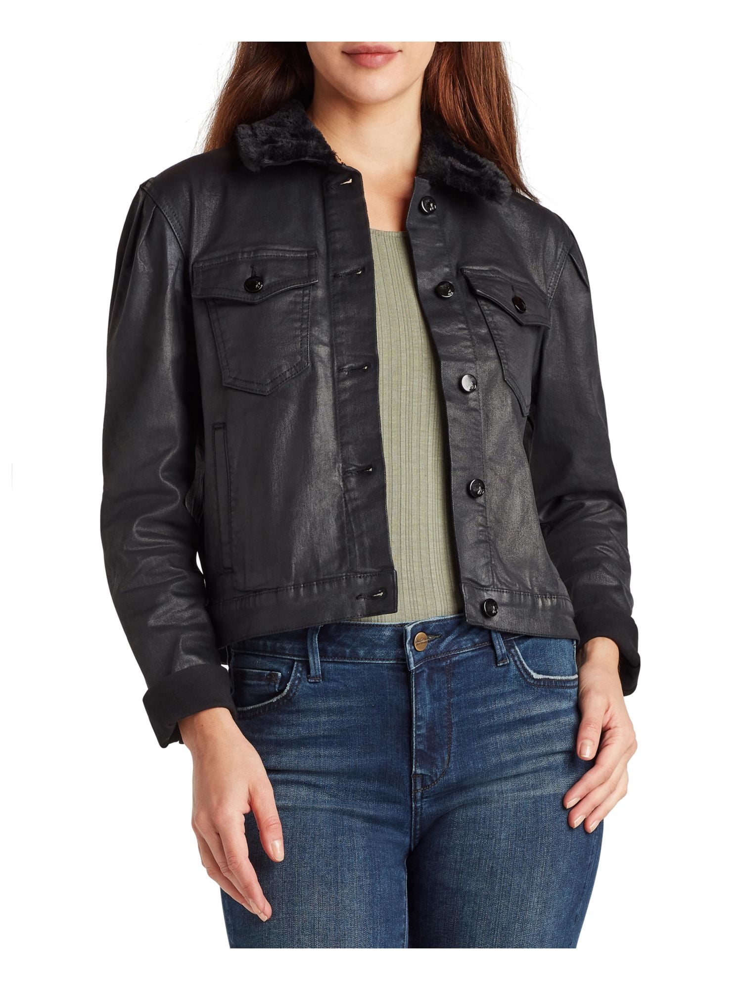 Denim Jacket With Fur