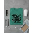 thumbnail image 3 of Krampus Cat Creepy Christmas Gift Men's T-shirt, 3 of 4