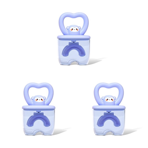 Cepillo de silicona Qarigey portátil en forma de U cepillo de inodoro encantador para niños 2-6 años