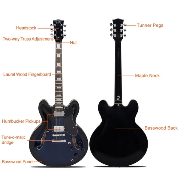 Buy GGS101 Electric Guitars SemiHollow Body Tuneomatic Bridge , HH