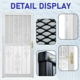 thumbnail image 3 of Grisham Deluxe Steel Security Door,36'' x 80'' Metal Tempered Glass Door Screen Replacement Enter Doors,Storm Door (309 White), 3 of 7