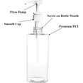 thumbnail image 4 of 12 Pack 16 oz Plastic Pump Bottles, Clear Refillable Shampoo & Soap Dispenser Set, Square PET Lotion Bottles with Locking Pump for Bathroom, Kitchen, Cleaning Supplies, 4 of 9