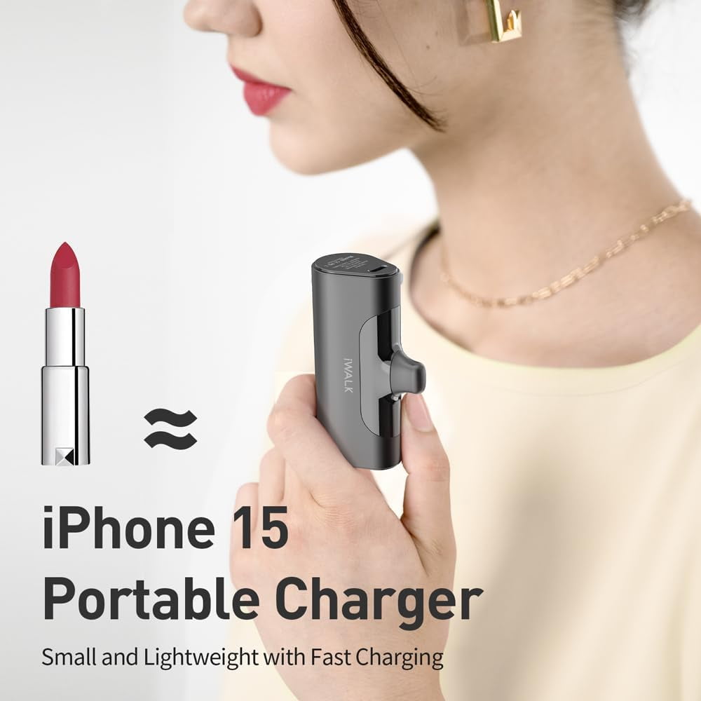 Portable Charger for iPhone 17/16/15 USB-C Small Power Bank 20W 4,500mAh Fast Charging Battery Pack Compatible with iPhone 15/16/16/17 Plus/17 Pro/17 Pro Max, Samsung Galaxy S25/S24/S23 Android