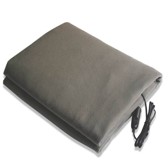 Coche portátil con calentamiento de 12V plegable 12V12V Plegable Coche Manta Calefacción Cálido Tiro Energía Ahorro Vehículo Interior Seguridad Alfombra Niñas Mujer Regalo Camping Trip Gray sidaley VI001631-03B