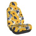 thumbnail image 1 of Wukai Blue Striped Sunflower Full Set Car Seat Covers with Soft Padding Universal Auto Front Seats Protector and Cushion Mat, 1 of 5