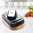 thumbnail image 5 of Ceramic Bakeware Set, Casserole Baking Dish Ceramic 3 Piece Rectangular Dark Blue, 5 of 9